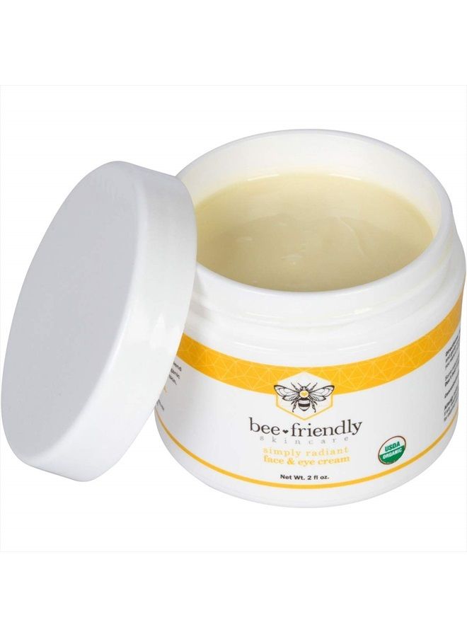 BeeFriendly Face and Eye Cream All Natural USDA Certified Organic Moisturizer, All In One Face, Eye, Neck, Decollete Cream, 2 oz - Image 2
