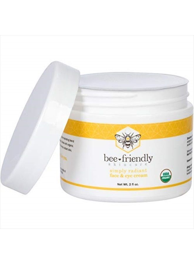 BeeFriendly Face and Eye Cream All Natural USDA Certified Organic Moisturizer, All In One Face, Eye, Neck, Decollete Cream, 2 oz - Image 4