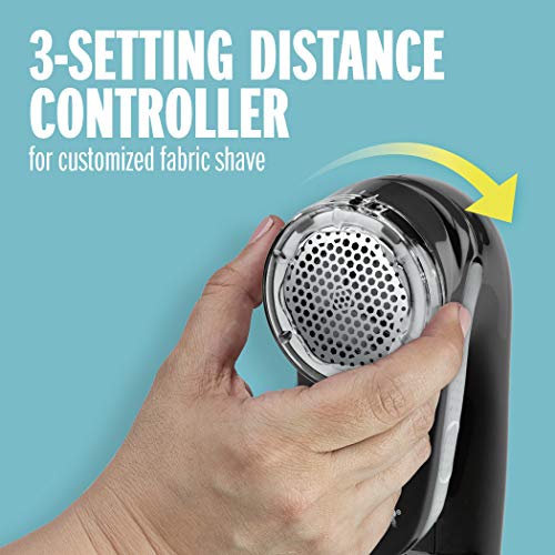 Conair Fabric Shaver and Lint Remover, Rechargeable Portable Fabric Shaver, Black - Image 4