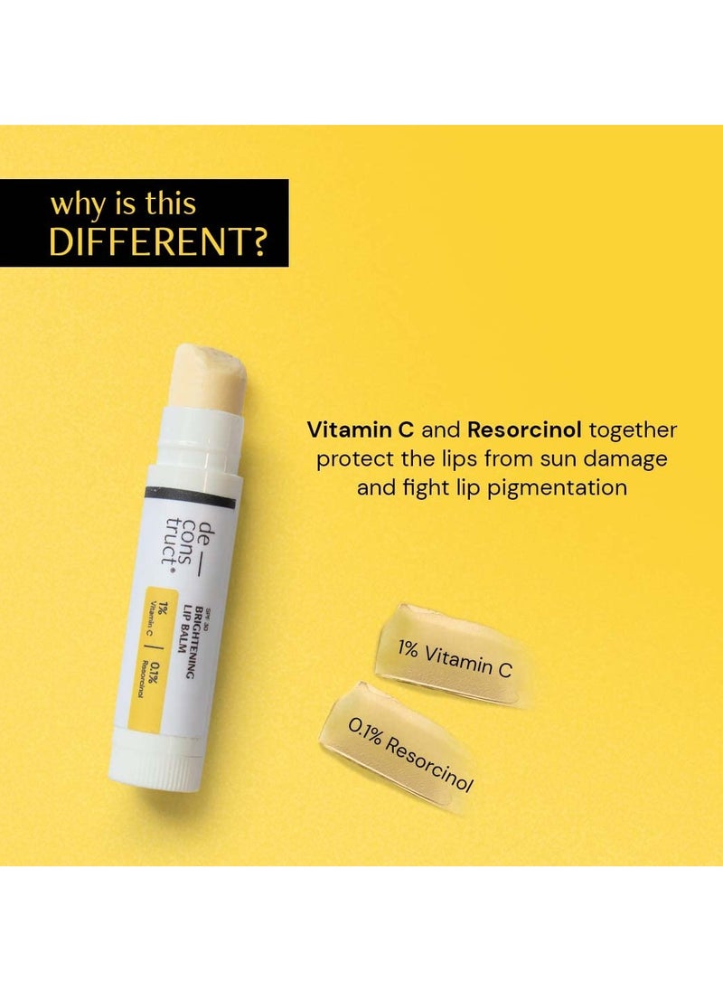 Deconstruct Brightening Lip Balm with SPF 30 | For Dark, Pigmented, Dry, Flaky Lips | Brightens Pigmented Lips| Lip Balm for Glossy Buttery Soft Pink Lips | (4 gm)  - Image 2