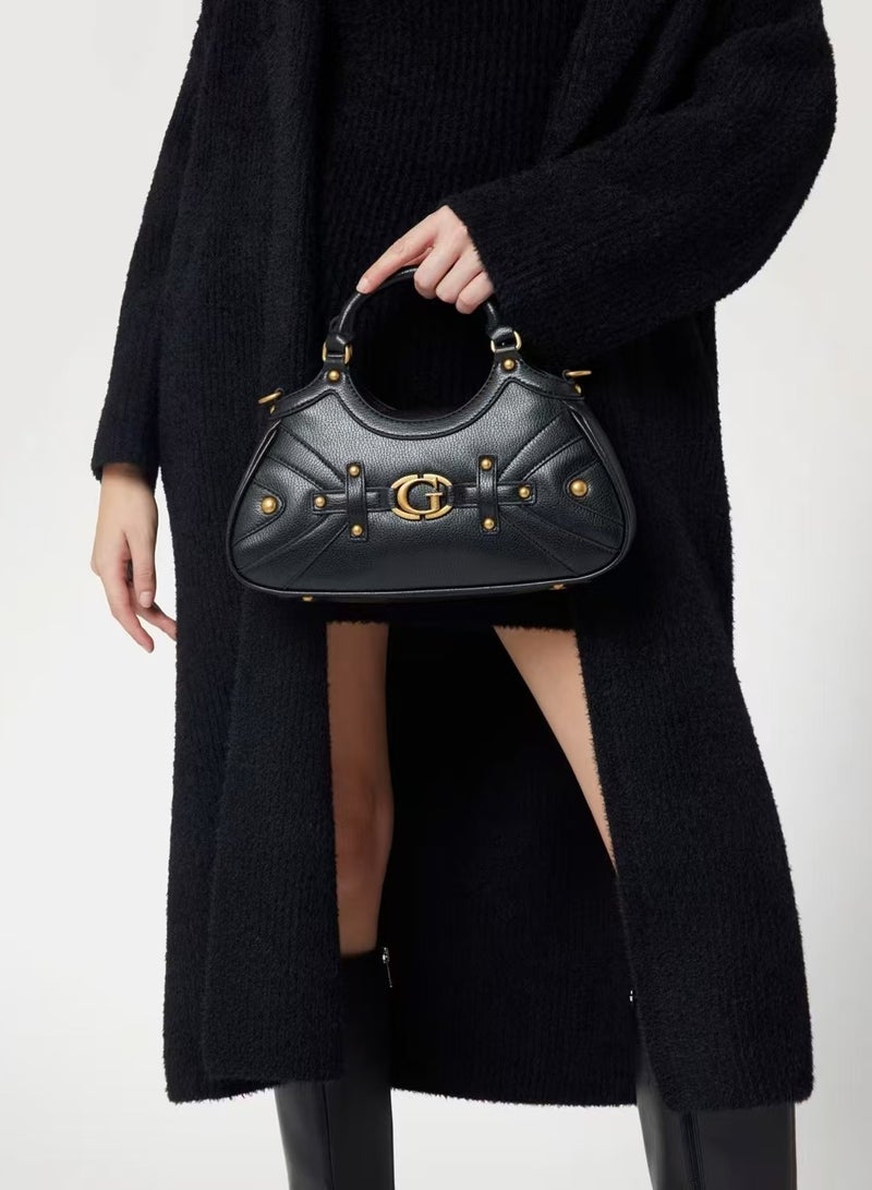 GUESS Women's New Vintage Rivet Printed Chain Crossbody Shoulder Handbag 31.5×9×18CM  - Image 3