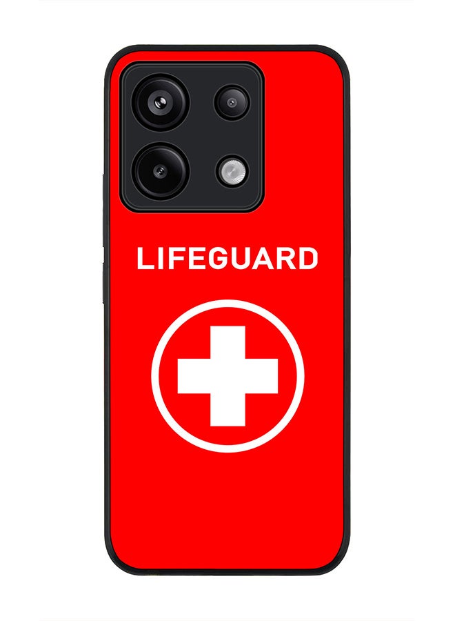 Stylizedd Rugged Black Edge Case for Xiaomi Redmi Note 13 Pro 5G, Slim fit Soft Case Flexible Rubber Edges Anti Drop TPU Gel Thin Cover -  Lifeguard - Image 1