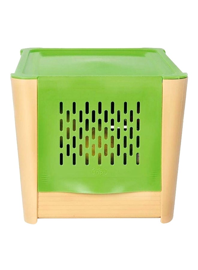 Snips Space Saving Potato and Onion Keeper Brown and Green 25.5 x 20 x 17.5 cm 000500 - Image 1