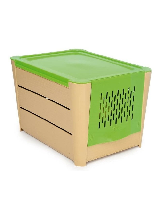 Snips Space Saving Potato and Onion Keeper Brown and Green 25.5 x 20 x 17.5 cm 000500 - Image 2