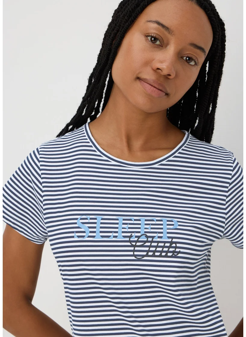 Matalan Navy Stripe Sleep Club Nightie