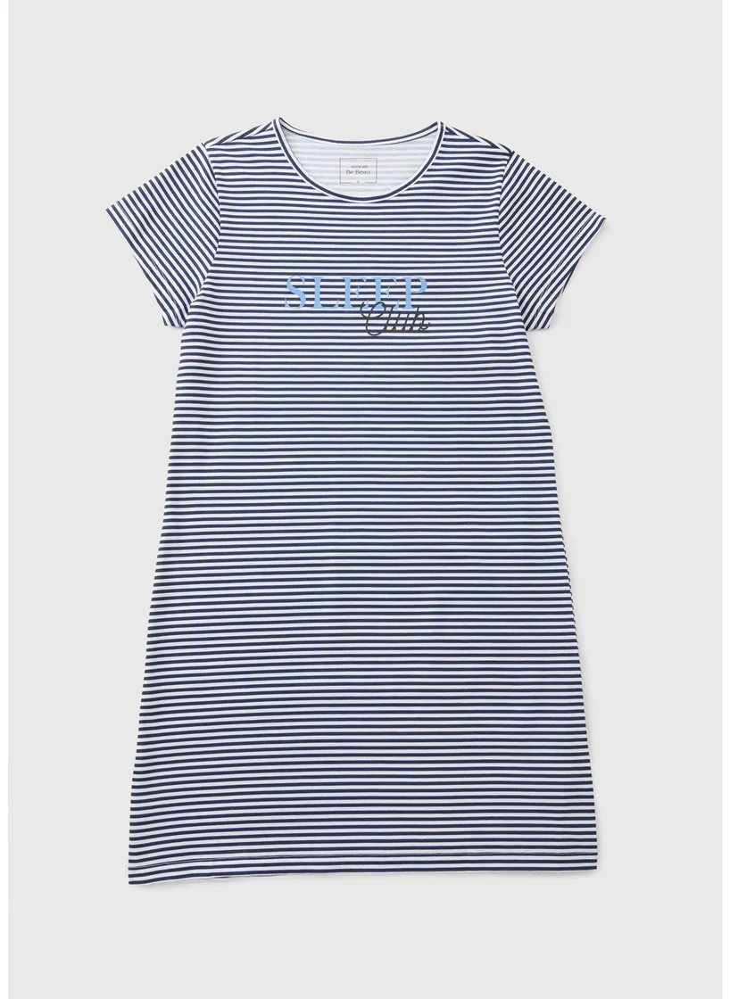 Matalan Navy Stripe Sleep Club Nightie