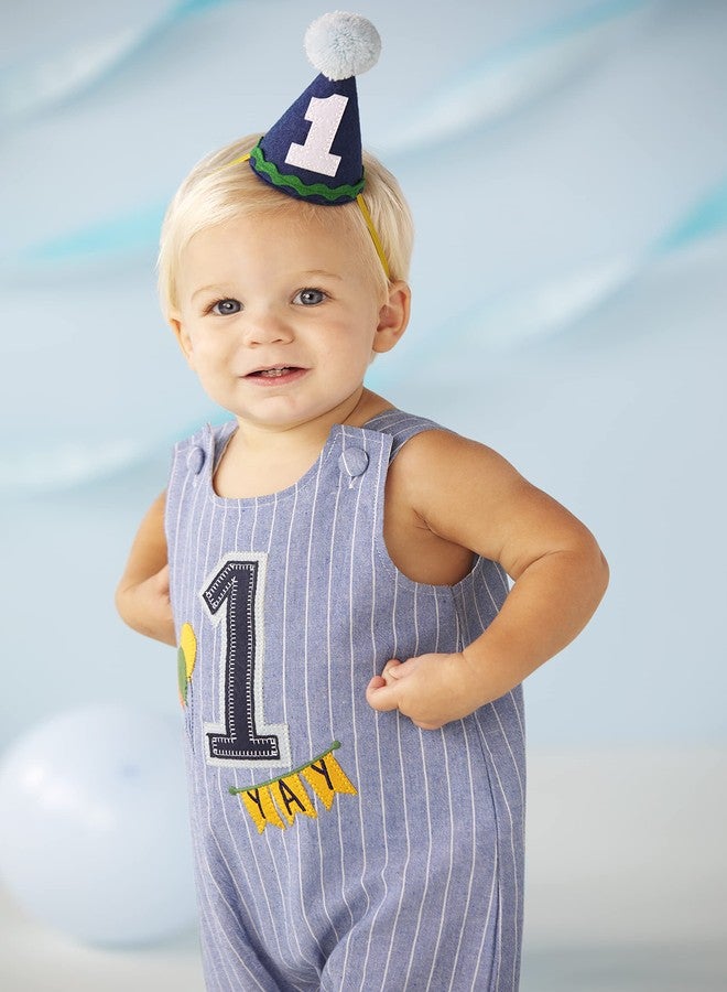 Mud Pie 1st Birthday Boy Jon Jon, Blue, 12-18 Months - Image 3