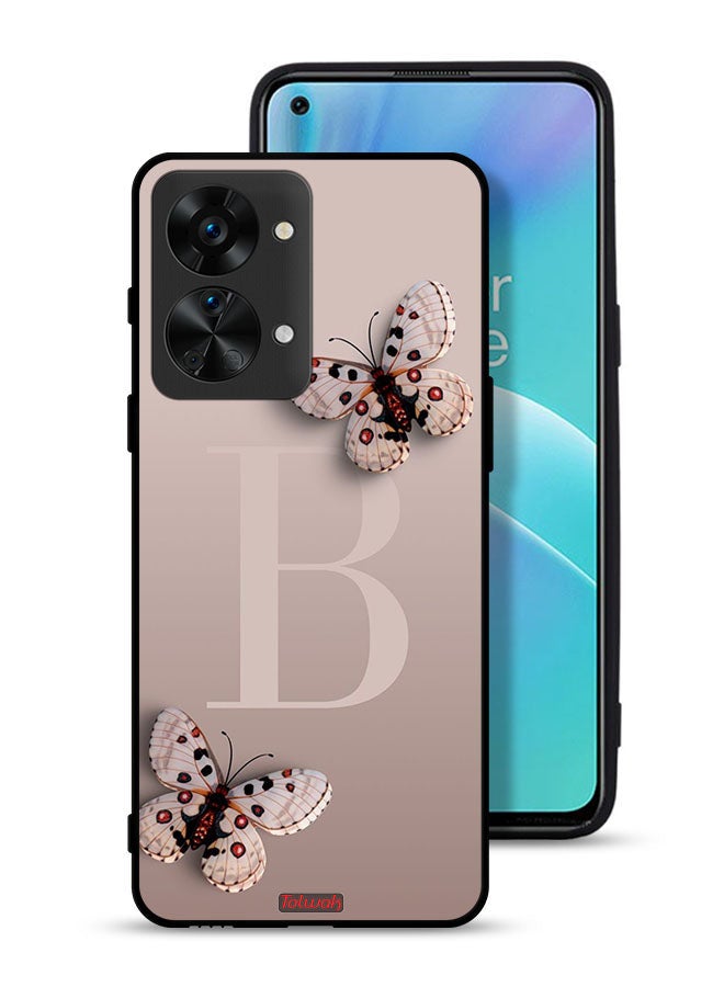 Tolwak غطاء حماية لهاتف OnePlus Nord 2T 5G بزخارف فراشات - Image 1