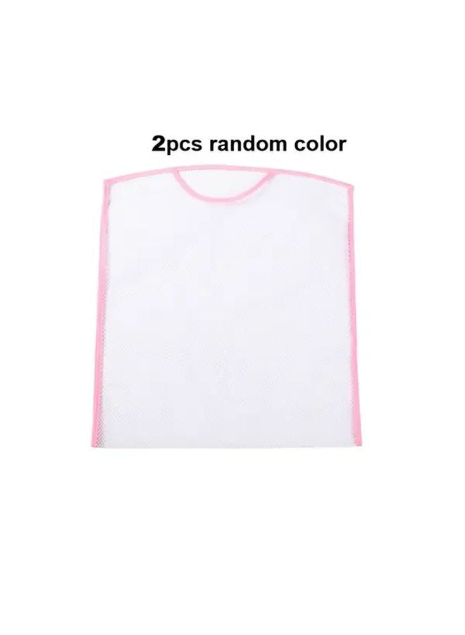 2pcs Heavy Duty Laundry Hanging Bags Open Top Design Durable Fabric Organizer Random Color - Image 1