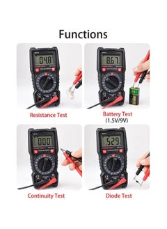 Y&D Digital Multimeter, 4000 Counts DC AC Voltmeter, Ohm Volt Amp Test Meter and Continuity Diode Voltage Tester for Household Outlet, Anti-Burn with Double Fuses Clamp  - Image 5