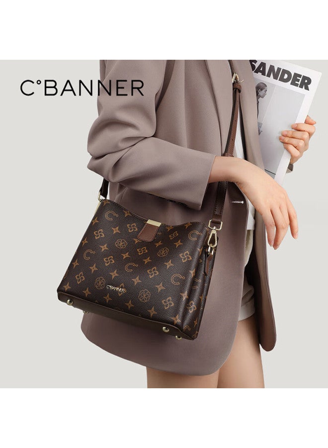 C.banner Women's Bucket Bag Printed Handbag Large Capacity Crossbody Shoulder Bag Birthday New Year Gift For Girls Girlfriend