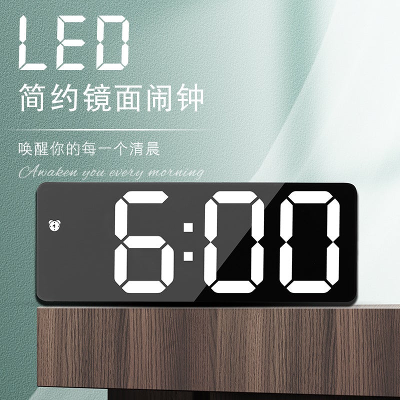 Led Electronic Alarm Clock Simple Style Clock Battery Plug-In Dual-Purpose Clock Yida Time 0712 - Image 2