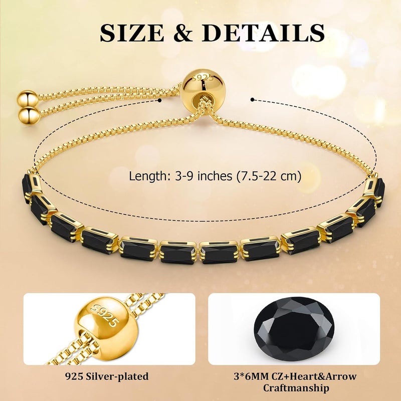 J.Fée Silver Bracelet, S925 Tennis Bracelet with Sparkling 5A Cubic Zirconia Silver Bracelets for Women Adjustable Bracelet for Women Bracelets Womens Bracelet Women Gifts for Women Mom - Image 2