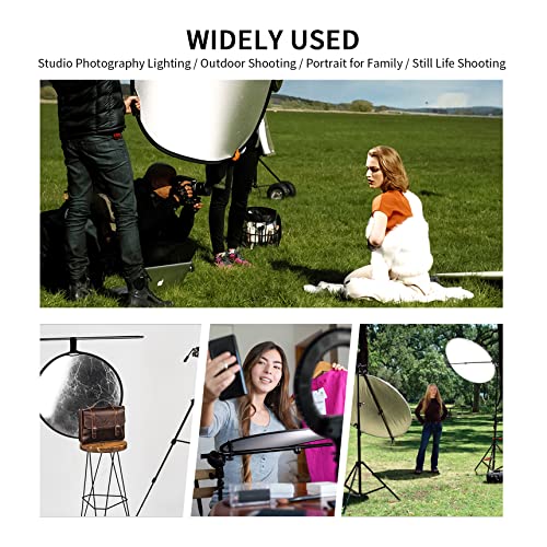 Selens Portable 5-in-1 24 Inch (60cm) Handle Round Reflector Collapsible Multi Disc with Carrying Case for Photography Photo Studio Lighting & Outdoor Lighting, Photography Multi-Disc Photo Reflector - Image 3