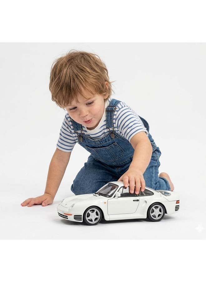 Welly 1:24 Porsche 959 Diecast Model Car - White – Die-Cast Toy Car for Kids & Collectors - Image 5