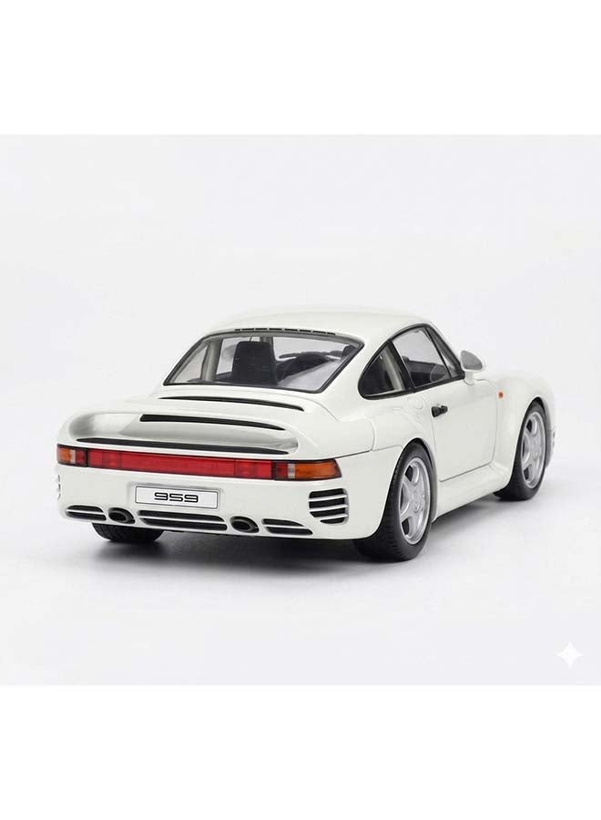 Welly 1:24 Porsche 959 Diecast Model Car - White – Die-Cast Toy Car for Kids & Collectors - Image 3
