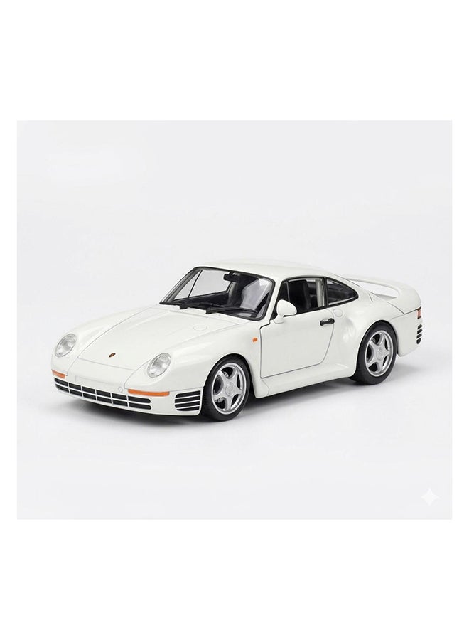 Welly 1:24 Porsche 959 Diecast Model Car - White – Die-Cast Toy Car for Kids & Collectors - Image 2
