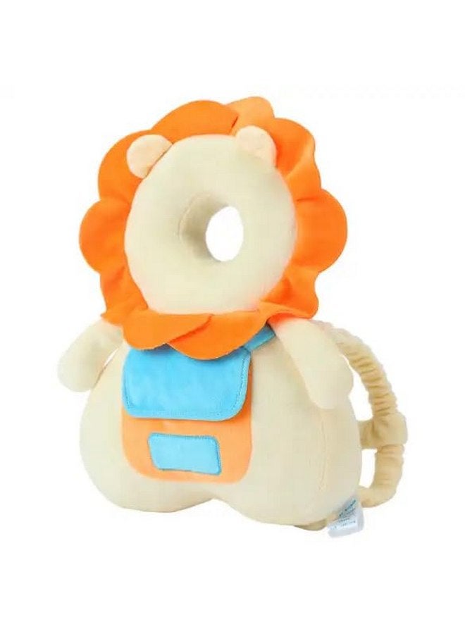 Baby Backpack Head Protection Pillow for Toddlers 6 Months - 3yrs | Adjustable Straps | Breathable Back | Noise to Alert Parent of Fall | Flat Head Baby Pillow | Car seat Safety(Lion) - Image 1