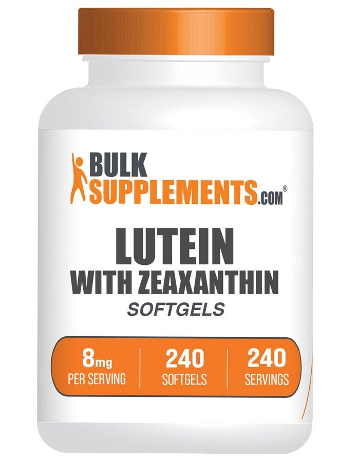 BulkSupplements.com Lutein with Zeaxanthin Softgels - Zeaxanthin Plus Lutein, Lutein and Zeaxanthin Supplements, Eye Vitamins - Gluten Free, 1 Softgel per Serving, 240 Softgels - Image 1