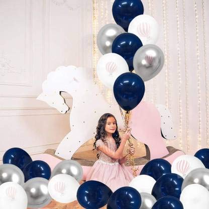 HK balloons Pack of 67 Pcs Silver Happy Birthday foil Balloons Decoration Kit Set for birthday Balloons Decorations with star Foil Balloons and balloon pump - Image 4