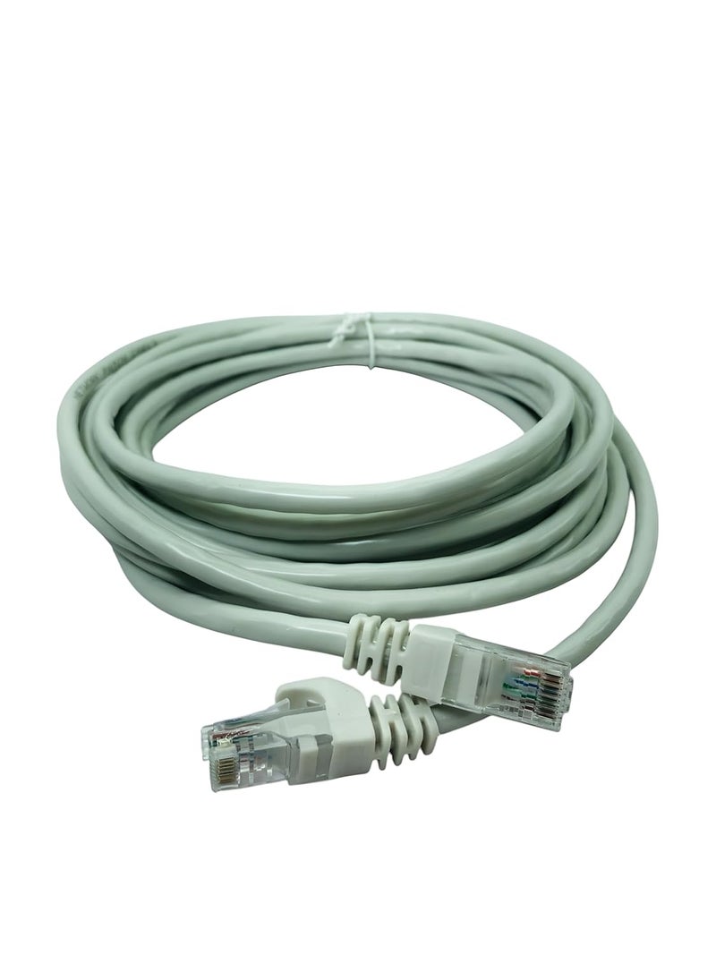 Upix Ethernet Patch Cord CAT6E, RJ45 LAN Cable - 5 Meters (16.4 Feet) - White - Image 3
