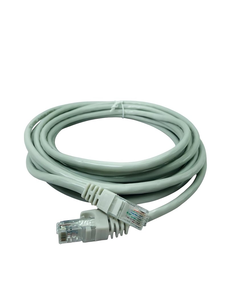 Upix Ethernet Patch Cord CAT6E, RJ45 LAN Cable - 5 Meters (16.4 Feet) - White - Image 1