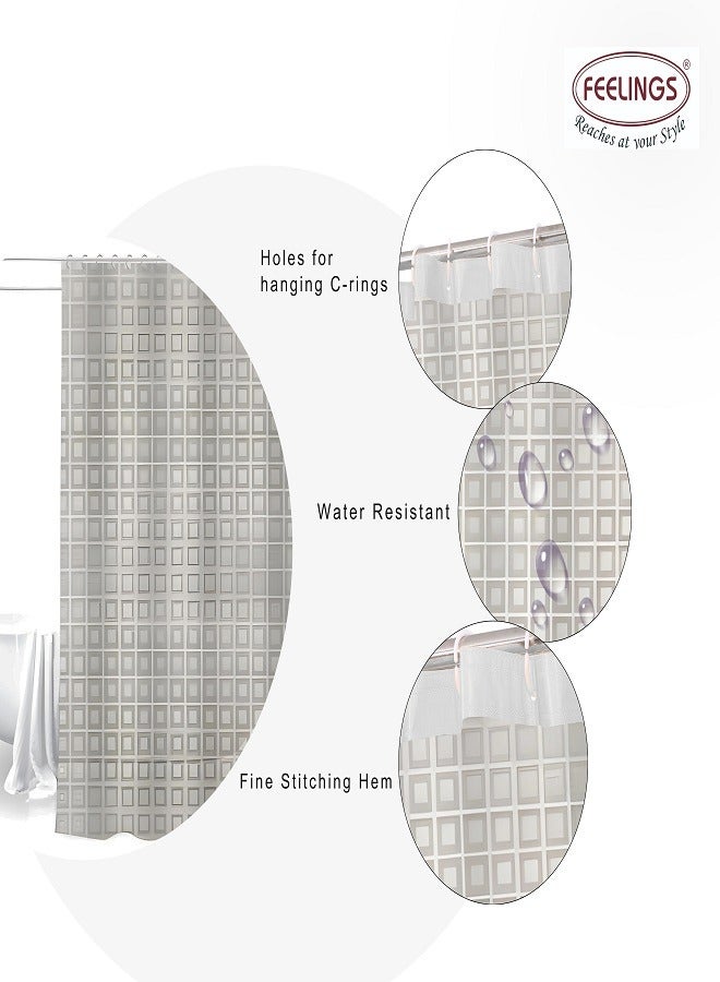 Feelings FEELINGS  3D Shower Curtain for Bathroom  Shower Curtain Spa Hotel Shower Showroom Bathtubs 180x180 Cm Bath Shower Curtain Color Beige  - Image 3
