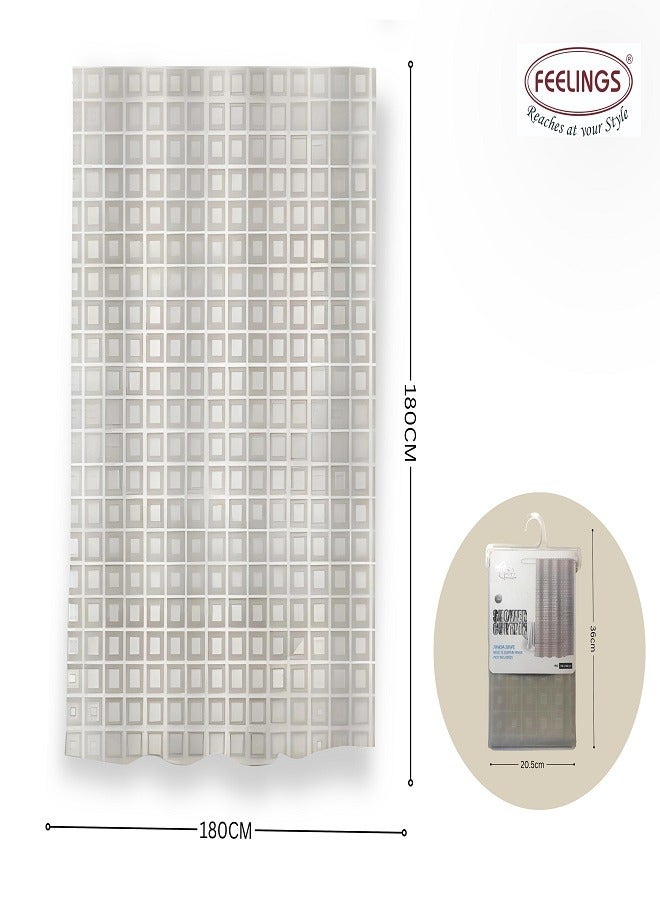 Feelings FEELINGS  3D Shower Curtain for Bathroom  Shower Curtain Spa Hotel Shower Showroom Bathtubs 180x180 Cm Bath Shower Curtain Color Beige  - Image 4