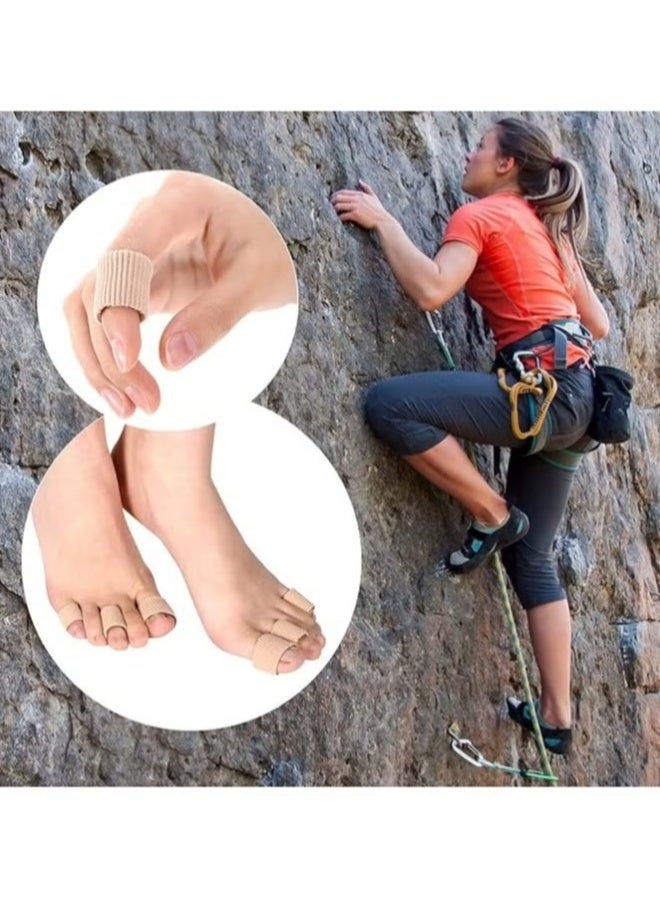 24-Pieces Toe Protection Tubes，Toes Sleeves Soft Protectors for Cushions Blisters Calluses Toes and Fingers (3 Size ,Brown) - Image 5