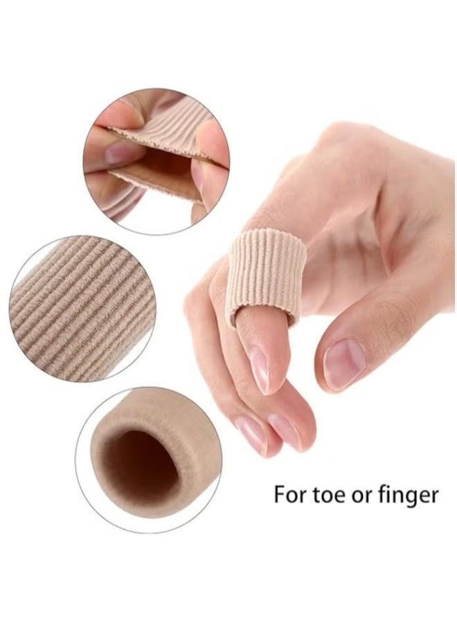 24-Pieces Toe Protection Tubes，Toes Sleeves Soft Protectors for Cushions Blisters Calluses Toes and Fingers (3 Size ,Brown) - Image 2