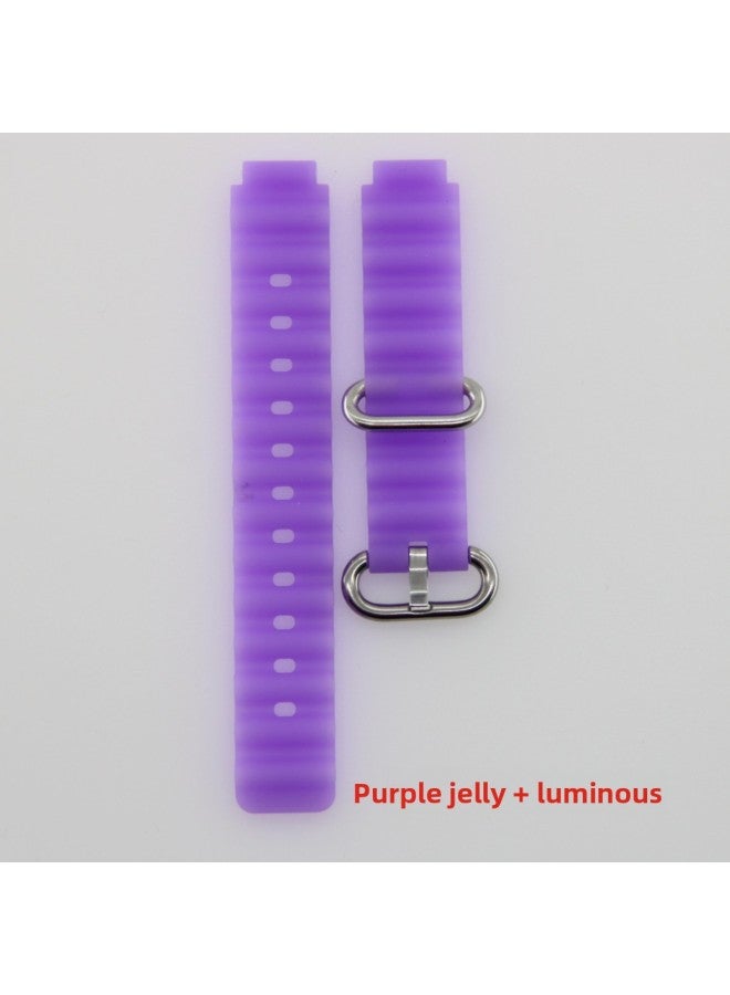 Suitable For Huawei GT/GT2/GT3 Apple Ocean Strap Silicone Luminous Strap 12/16/18/20/22 Millio 