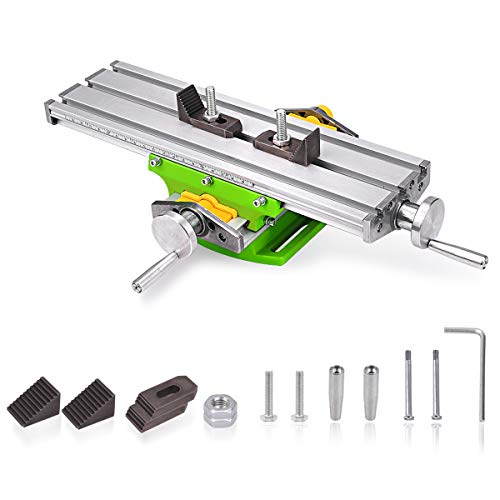 MYSWEETY Compound Slide Table, MYSWEETY Worktable Milling Working Cross Table Milling Machine Compound Drilling Slide Table For Bench Drill Adjustme X-Y - Image 1