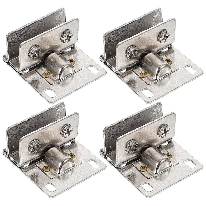Stainless Steel Glass Door Hinge Set 4 Pcs for Shower and Cabinet Replacement - Image 2