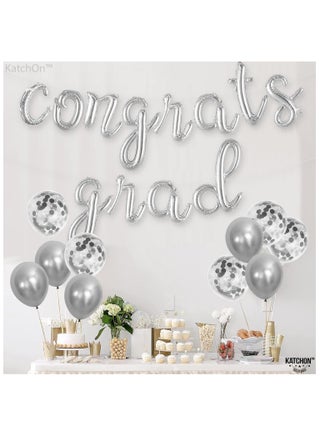 Congrats Grad Script Balloon Banner for Graduation Decorations - view 4