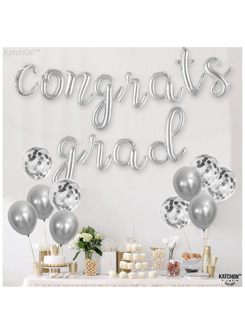 KATCHON Congrats Grad Script Balloon Banner for Graduation Decorations - Image 4