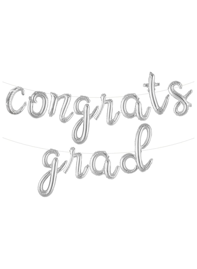 KATCHON Congrats Grad Script Balloon Banner for Graduation Decorations - Image 1