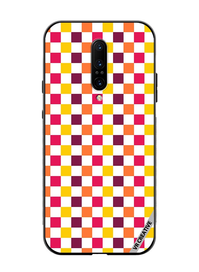 VR CREATIVE غطاء حماية واقٍ لهاتف وان بلس 7 برو بتصميم سلس مع لوحة شطرنج ملونة 1 متعدد الألوان - Image 1