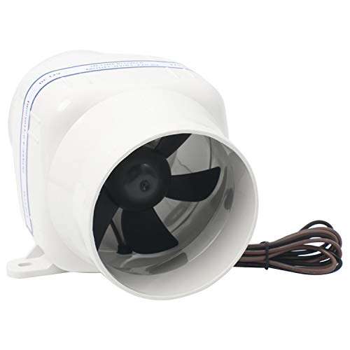 NovelBee 12V 270CFM Electric 4" in-Line Marine Bilge Air Blower with Six Blade Fan Maximize Air Flow and Efficiency - Image 3