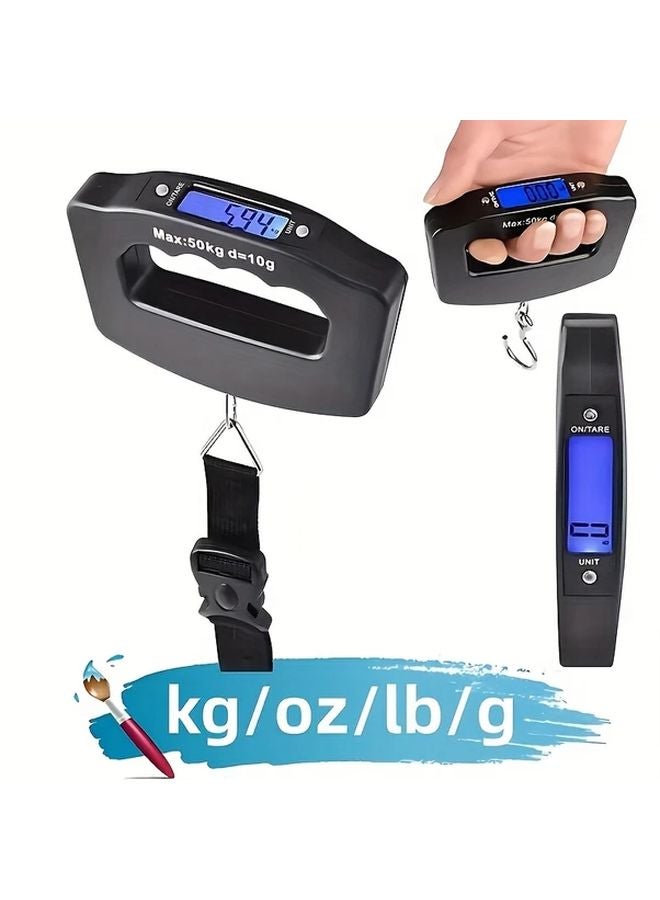 ميزان بريدي محمول على شكل خطاف بشاشة LCD مضاءة خلفياً وتحويلات متعددة للوحدات - Image 3