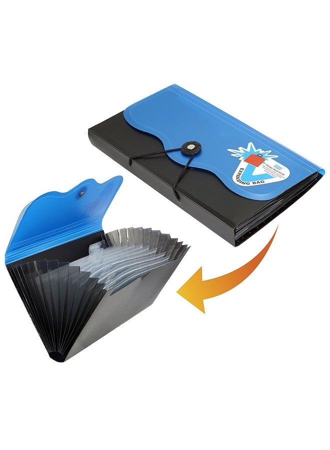 Jef منظم حامل دفاتر متعددة بجيب 12 قابل للتوسيع مع مرونة متأرجحة (قد يختلف اللون) - Image 5