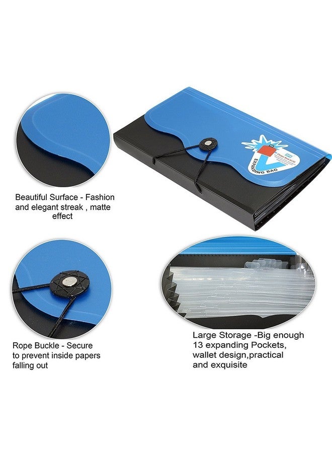 Jef منظم حامل دفاتر متعددة بجيب 12 قابل للتوسيع مع مرونة متأرجحة (قد يختلف اللون) - Image 4