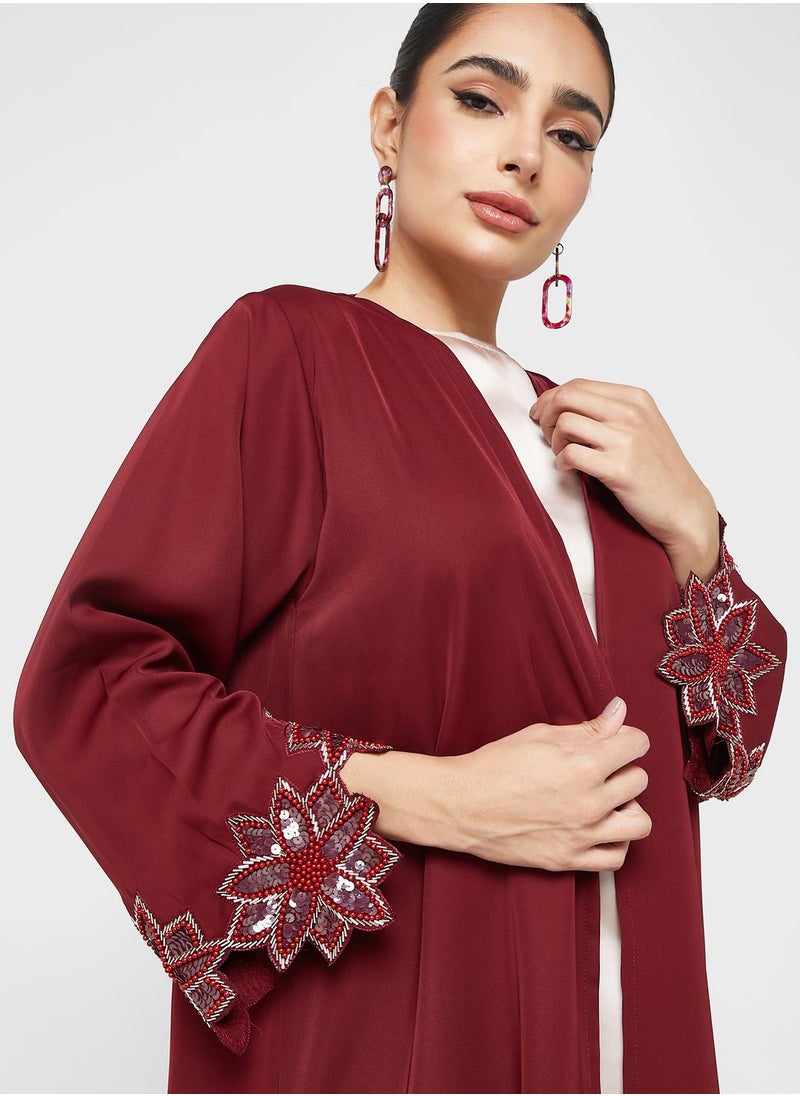 Khizana - Embellished Abaya With Sheila - Image 1