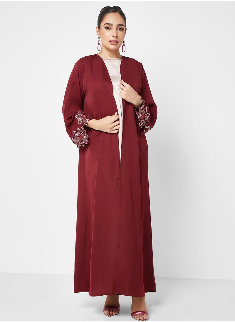 Khizana - Embellished Abaya With Sheila - Image 1