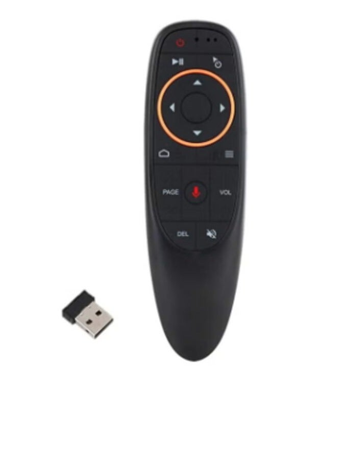 Voice Remote Air Mouse Remote, 2.4G RF Wireless Remote Control with 6 Axis Gyroscope and IR Learning, Air Fly Mouse with Voice Input for Android TV Box/PC/Smart TV/HTPC/Projector