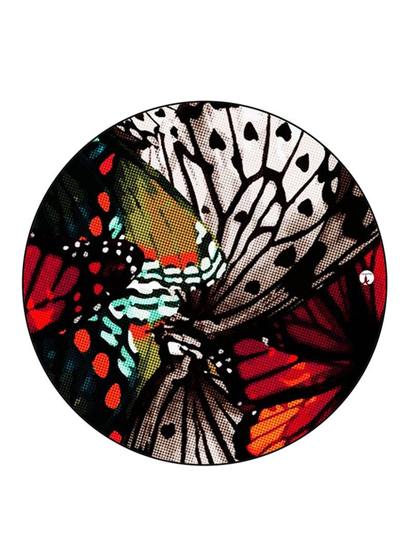 RKN Butterflies Printed Large Round Pin Badge Multicolour - Image 1