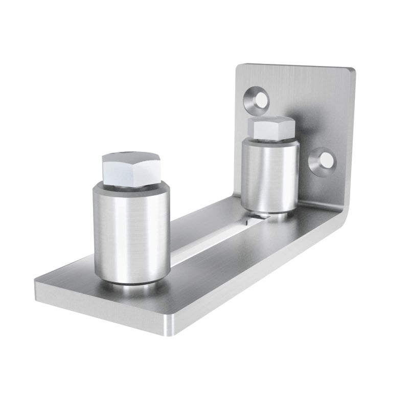JUBEST Stainless Steel Barn Door Floor Guide,Sliding Door Floor Guide-Adjustable Roller Wall Mounted Floor Guide for Door Thick Up to 2 1/8 inches, Flush Bottom Design, Smoothly and Quietly - Image 3