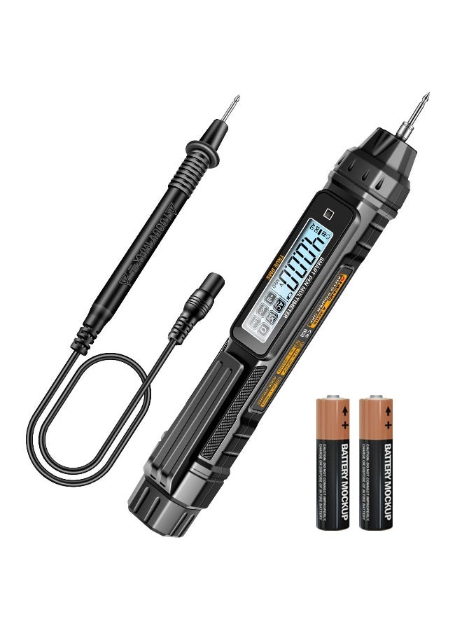 Generic SYOSI Multimeter AC/DC Voltage Tester, 4000 Counts Pen Type Professional Current Meter, Non-Contact Electricians Voltmeter Tester for AC/DC Voltage, Live Wire, Resistance, Continuity and Diode Tests  - Image 1