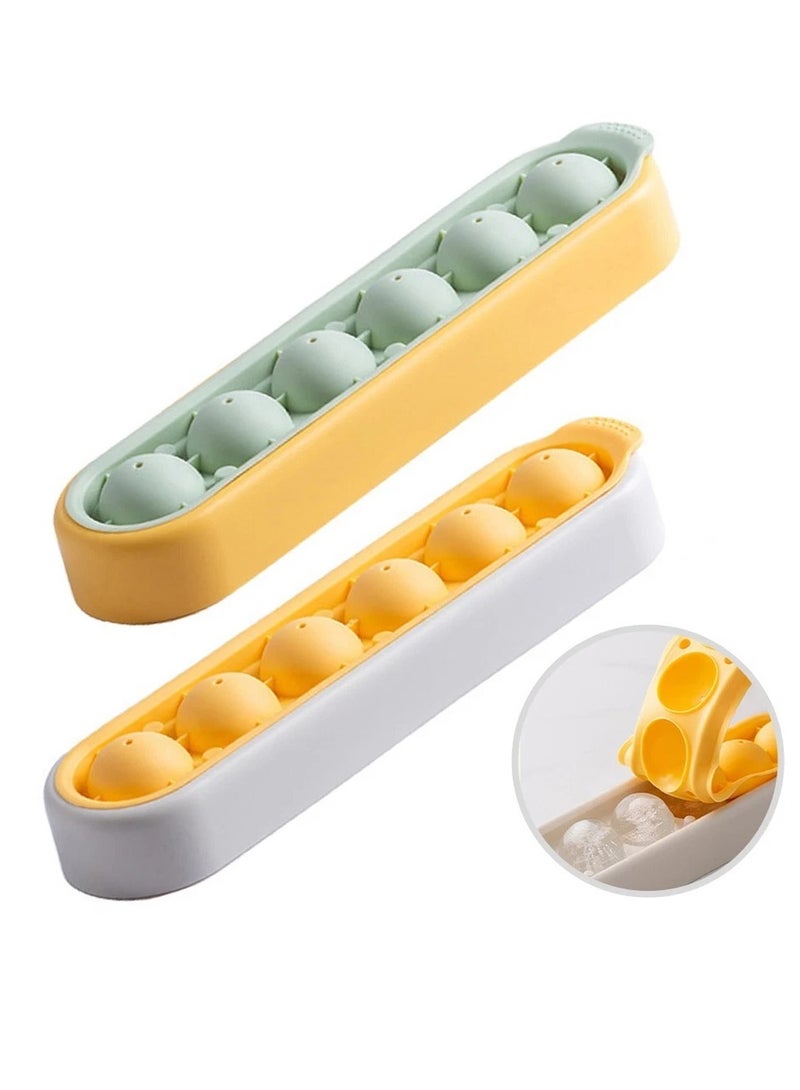 قالب كرات ثلج سيليكون بغطاء – تصميم محكم لصنع مكعبات ثلج كروية مثالية - Image 1