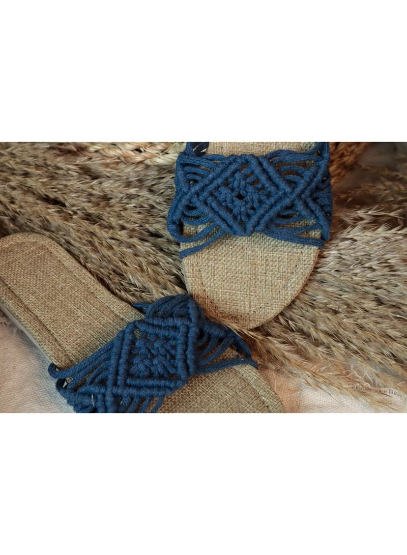 انتيكيانو سليبر مكرمي – تصميم بوهيمي يدوي من القطن – المقاسات 39 - Image 2