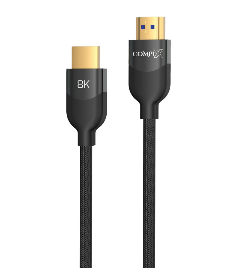 COMPIX HDMI 2.1 Cable 5M, High-Speed HDMI Cord 48Gbps, 8K@60Hz, 4K@120/144Hz, Braided Cord Supports eARC/Dolby/HDR 10+/HDCP 2.2&2.3, Compatible with PS5/PS4, Xbox, MacBook Pro, Projector, Blu-ray, TV - Image 1
